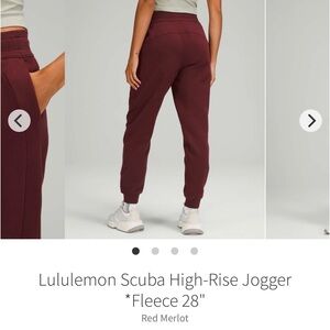 Lululemon Athletica Scuba Fleece Jogger size 14🍷🍷🍷